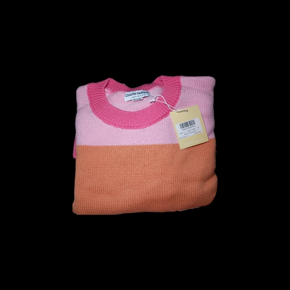 Charlie Holiday Oversized Sunset Strip Penny Knit Sweater Size 6 - Picture 2 of 8